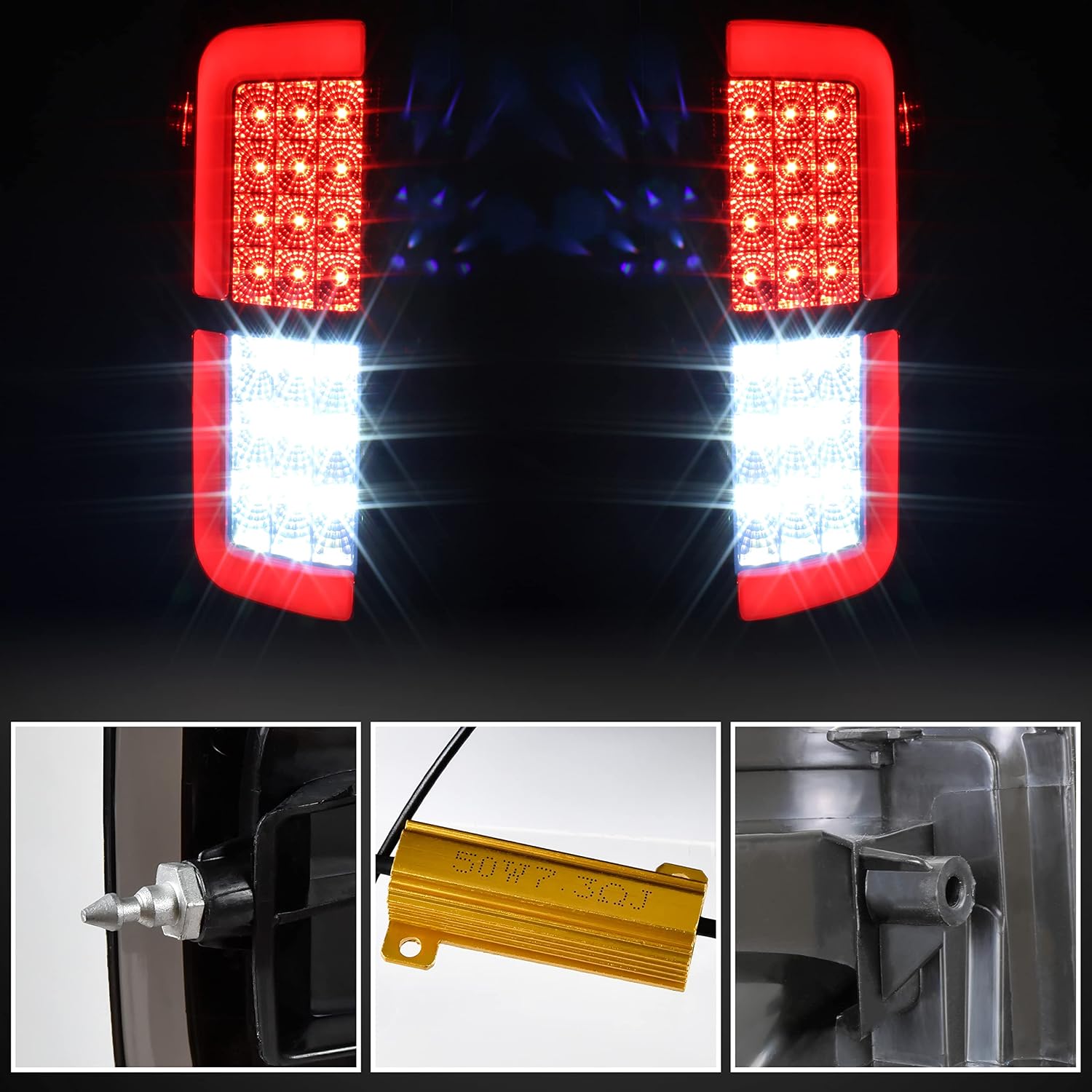 Full LED Tail Lights for F150 18-20, Upgraded Smoked Black LED Taillights Rear Lamps Parking Lights Assembly for Ford F-150 2018-2020 Accessories (2PCS)
