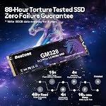 Bestoss 512GB NVMe M.2 SSD PCIe 3.0 SSD, 3D NAND Interne Solid State Drive, Dynamique SLC Cache, jusqu'à 3500MB/s, pour les étudiants, bureau, jeux, divertissement à domicile, compatible avec le bureau ou ordinateur portable