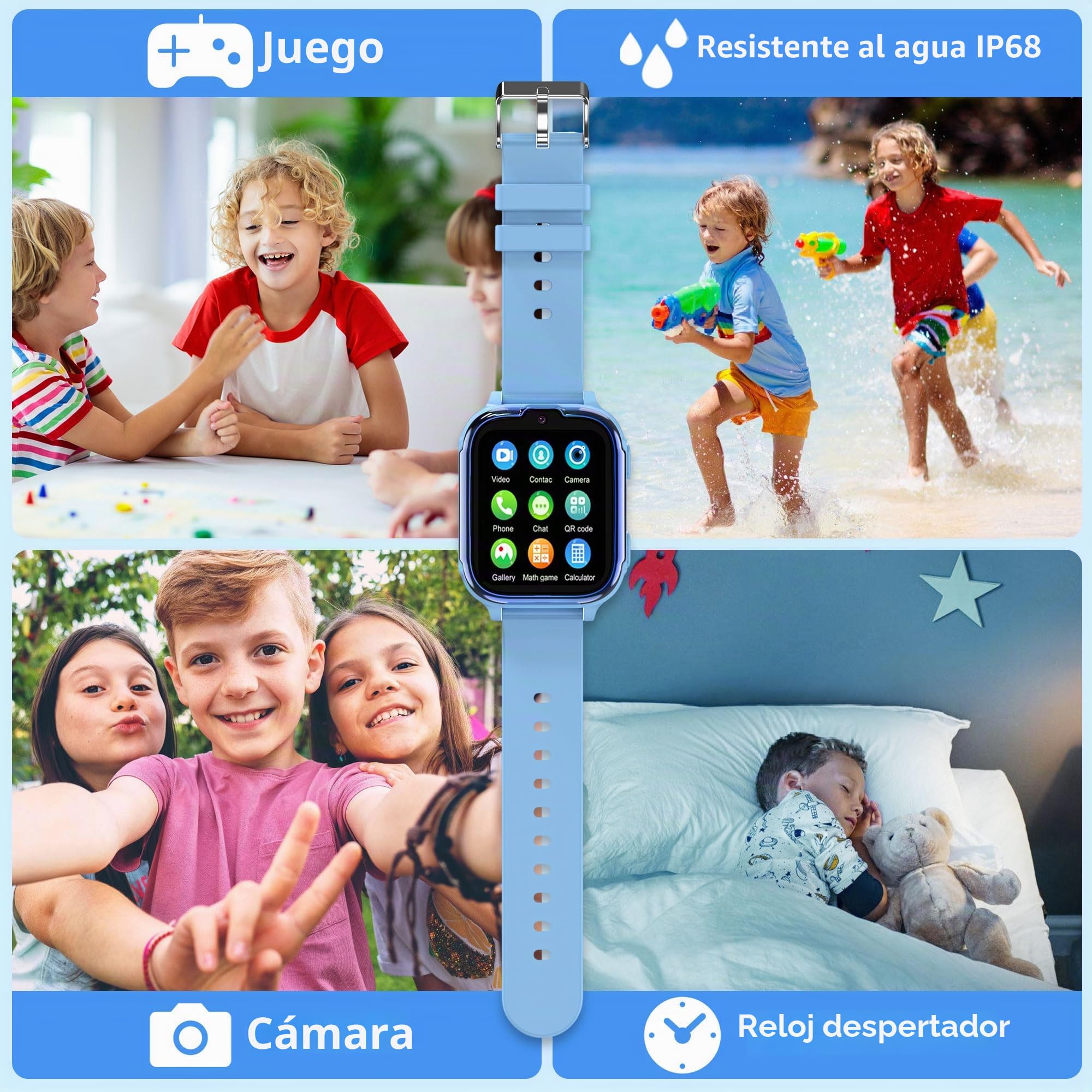 4G Reloj Inteligente Niño con GPS y Llamadas Reloj GPS Niños Teléfono