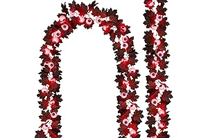 Ouddy Decor Lighted Halloween Garland in Raven Red