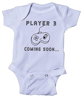Ink Trendz Player 3 Coming Soon... Baby Pregnancy announcement Baby Coming Soon Infant Onesie Bodysuit Romper