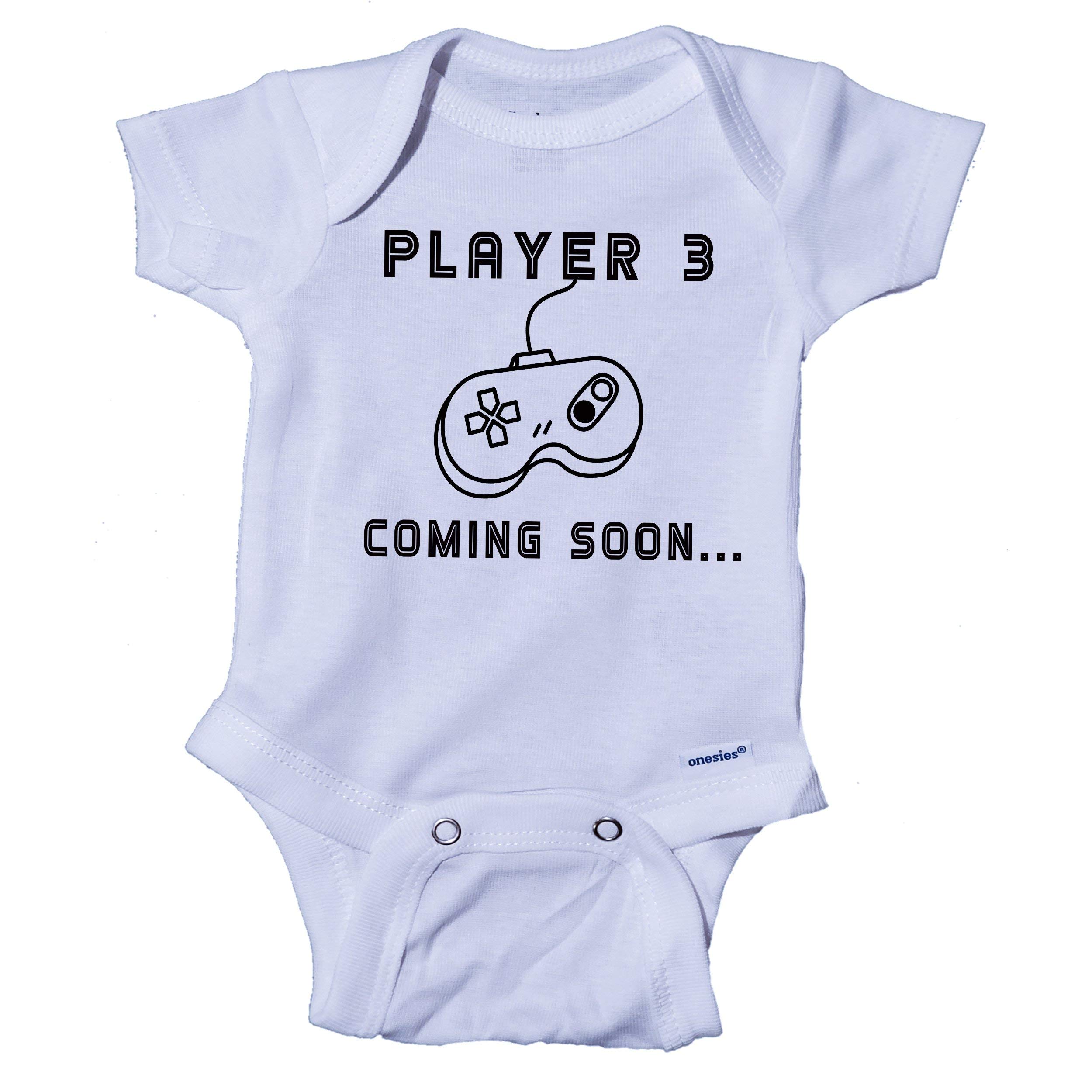 Ink TrendzPlayer 3 Coming Soon... Baby Pregnancy announcement Baby Coming Soon Infant Onesie Bodysuit Romper