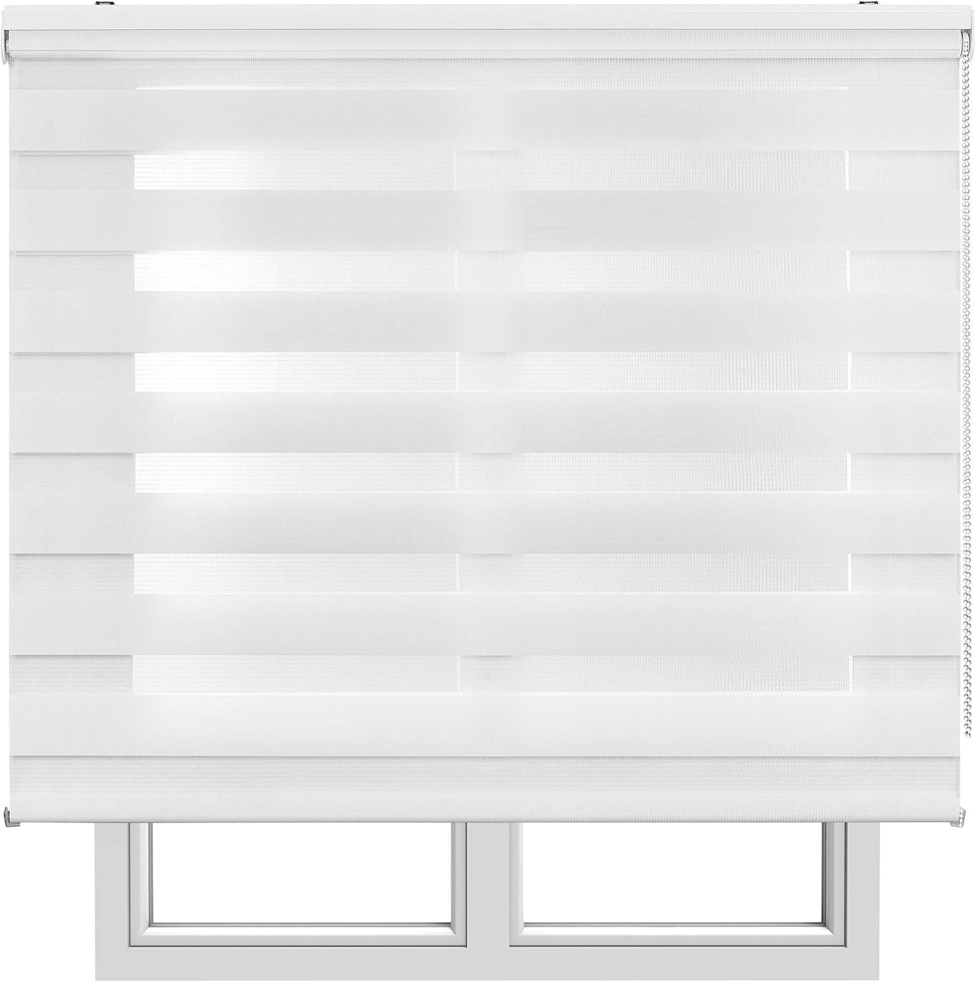 Estores Basic Night & Day Roller Blind, White 120x6x250 cm white