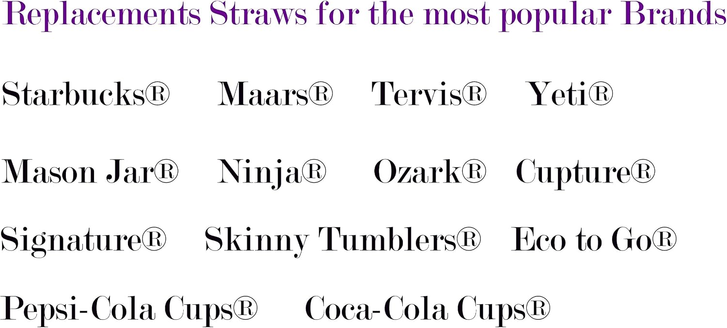 10.5" Long Rainbow Colored Reusable Plastic Replacement Straws, Fits Most Tumblers,Set of 10 with Cleaning Brush