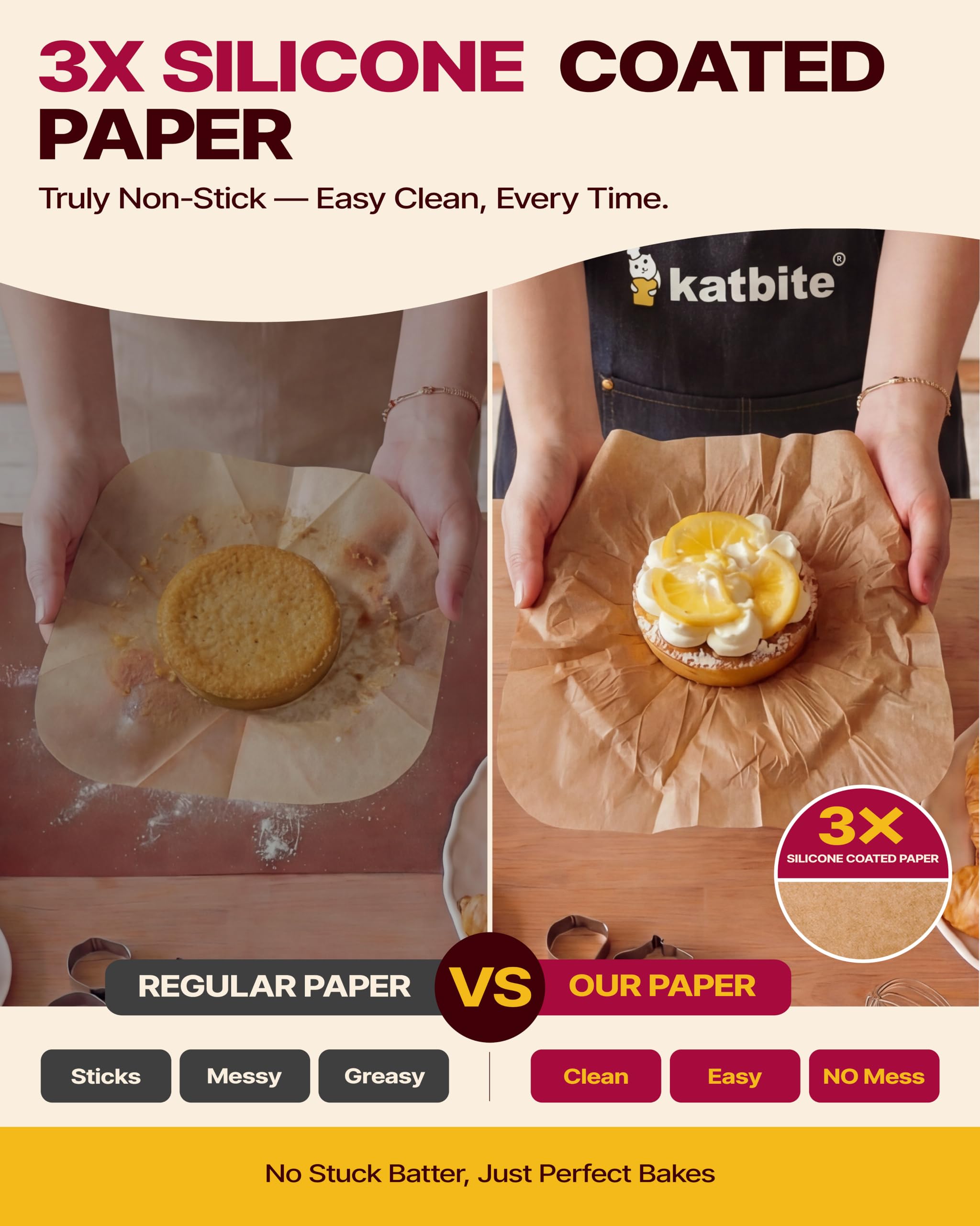 Katbite Moldes para cupcakes con forma de loto, 200 unidades, para hornear magdalenas