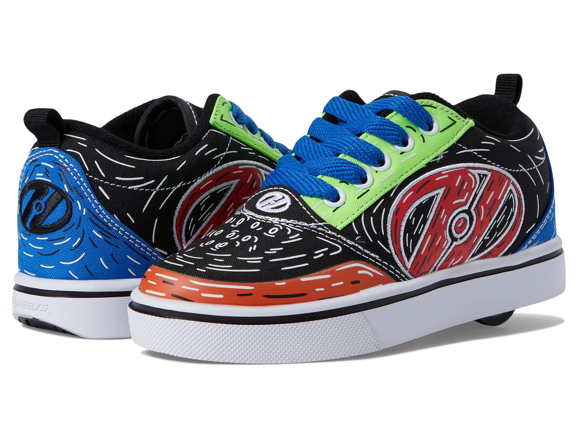 HEELYS Pro 20 Prints (Little Kid/Big Kid/Adult) Black/Multicolor 7 Men's, 8 Women's M