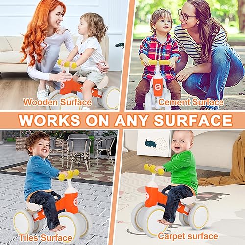 Miniatura 6 de Sejoy Bicicletas de equilibrio para bebés, juguetes para niños de 1 a 3 años, niñas de 12 a 36 meses, regalos de primer cumpleaños