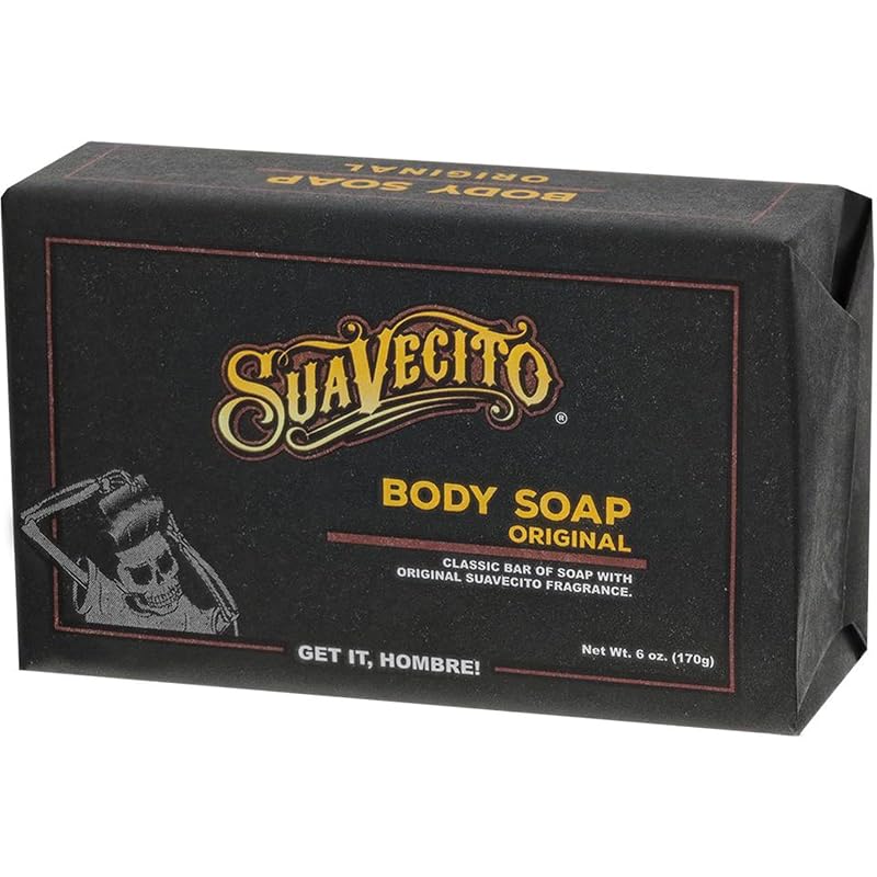 Suavecito Pomade Sabonete em Barra para Corpo e Mãos com Fragrância Original, Pacote com 6 unidades