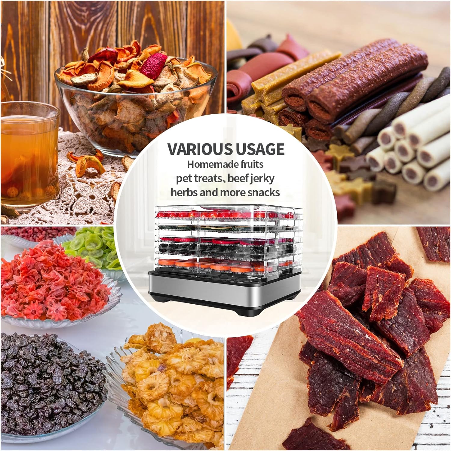 Buy Greenmaker Food Dehydrator,Adjustable Temperature & Digital Timer