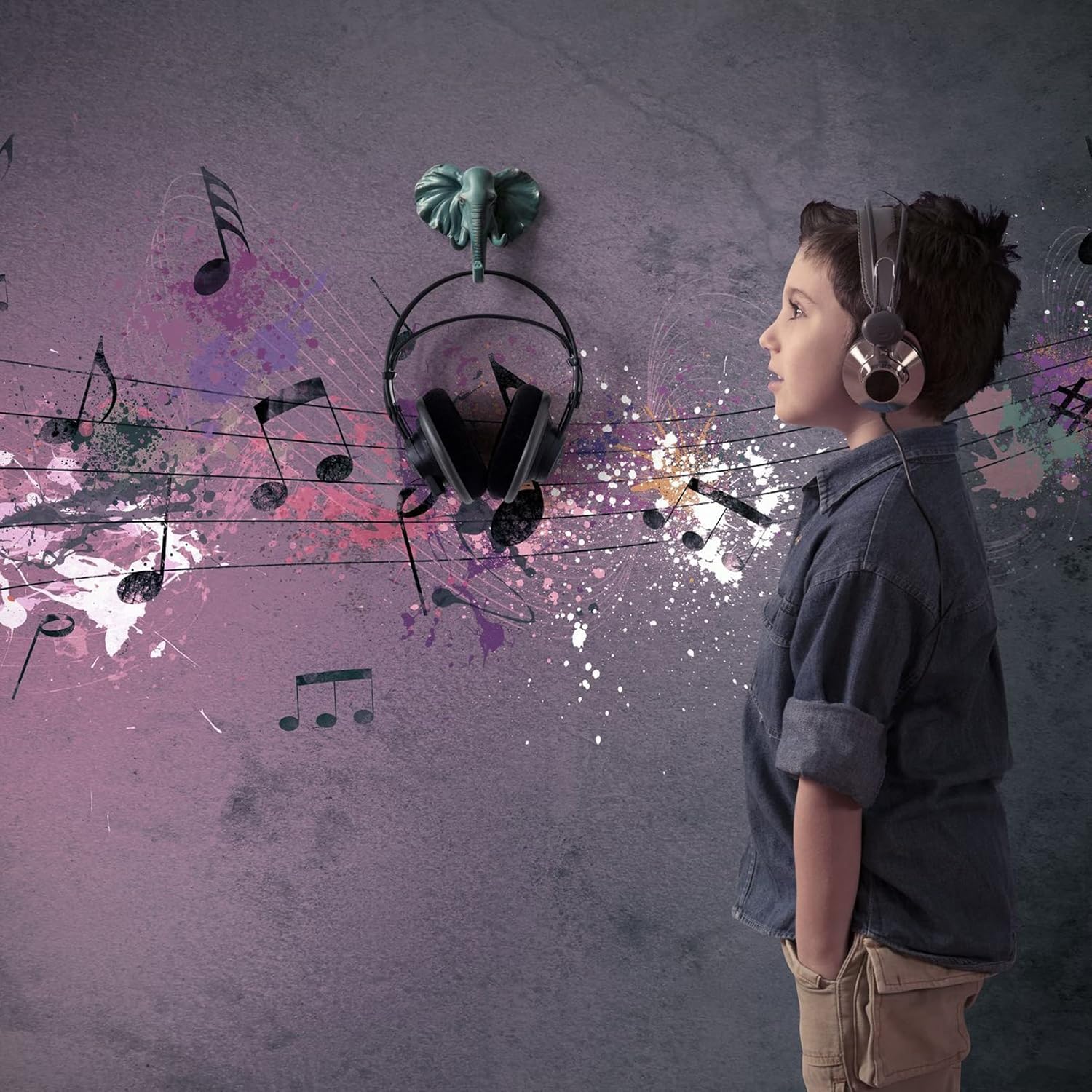 Elephant Head Single Wall Hook/Hanger Animal Shaped Coat Hat Hook Heavy Duty, Rustic Decorative Gift, Rustic Bronze Color - Image 5