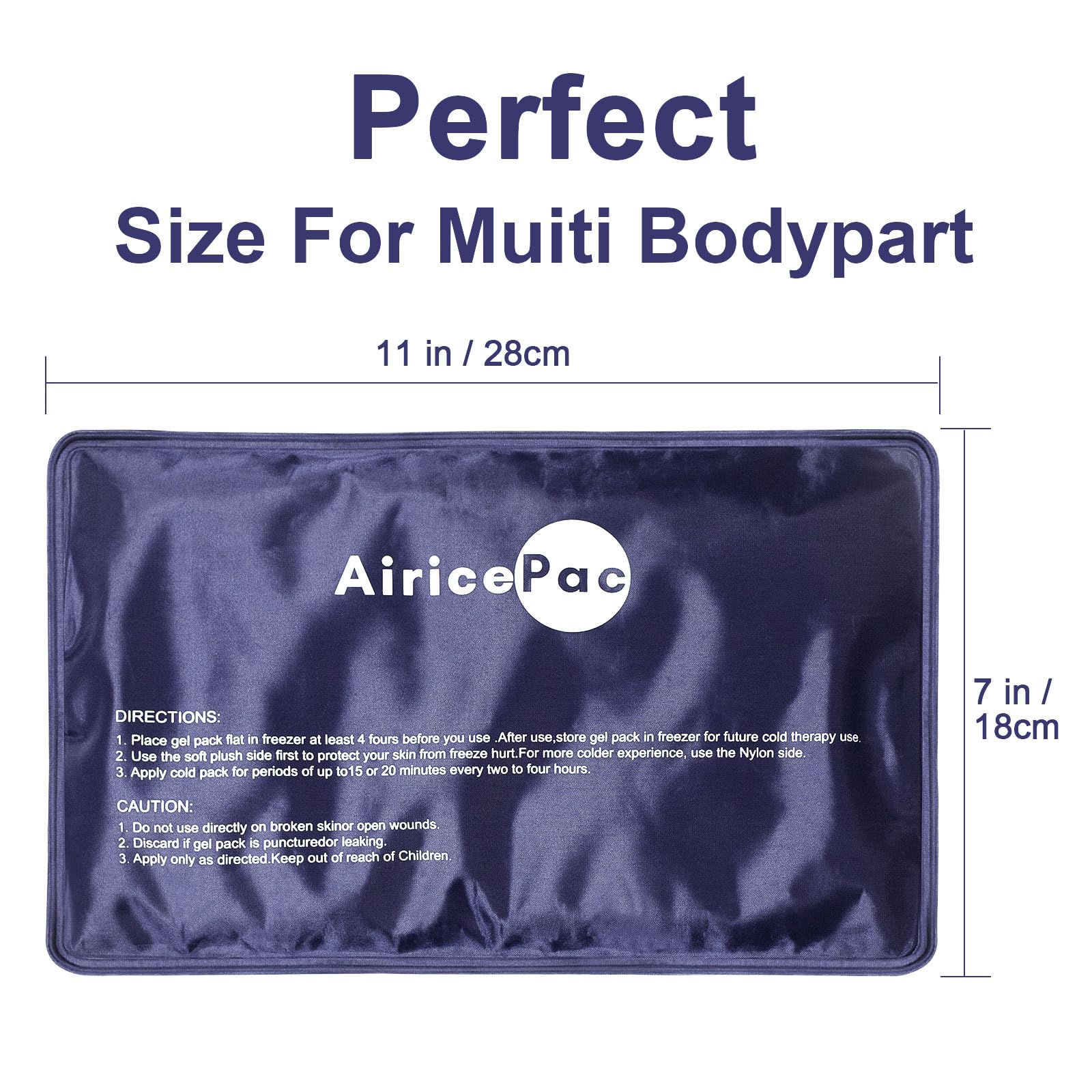 AiricePac Impacchi di ghiaccio per alleviare il dolore, impacco freddo in gel per ginocchio, collo, spalla, caviglia, gomito, anca e schiena, infortuni riutilizzabili, terapia con impacco caldo e
