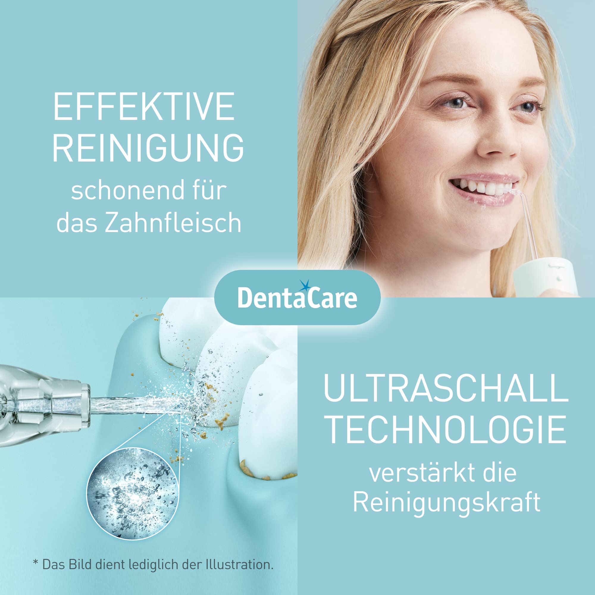 Panasonic EW-DJ4B-G Reise-Munddusche, Wiederaufladbare mit Ultraschalltechnologie, 150 ml Wassertank, Schnelles Aufladen in 1 Stunde