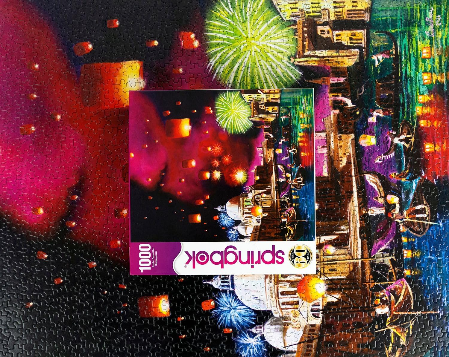 Springbok Venice Fireworks 1000 Piece Jigsaw Puzzle for Adults - Unique Cut Pieces - Made in USA