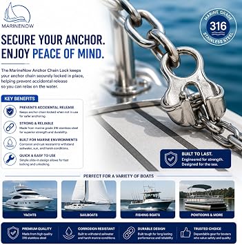 MarineNow Anchor Chain Lock (3/8 - 1/2 Chain)