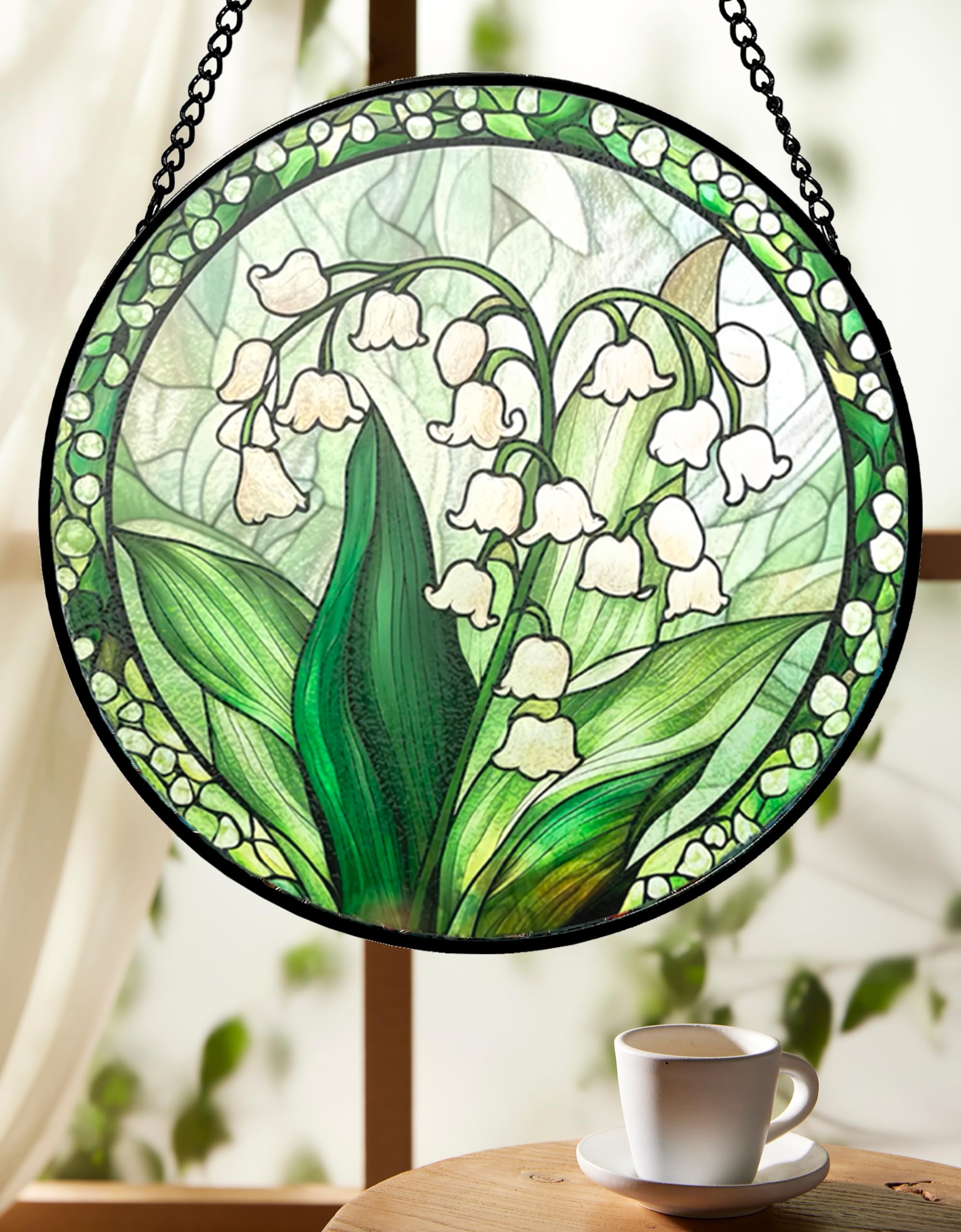 Snapklik.com : Lily Of The Valley Stained Glass Sun Catcher - Handmade ...