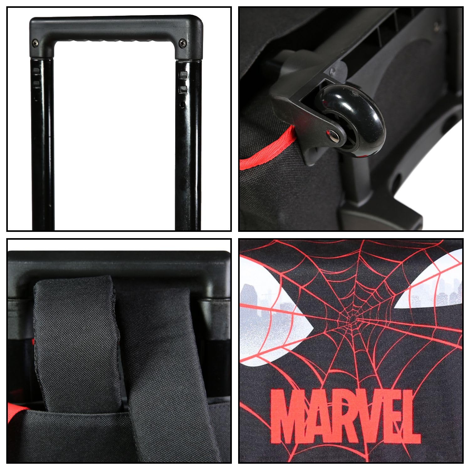 Bagtrotter Cartable à roulettes 38 cm Spider-Man Noir Toile d'araignée
