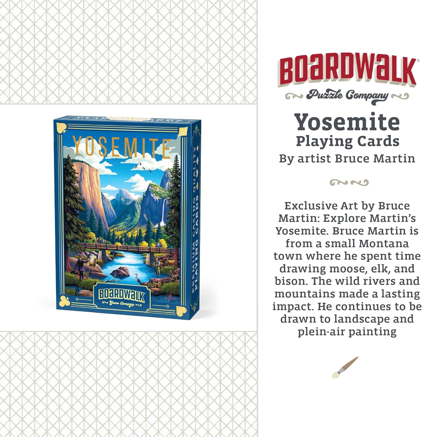 Boardwalk Puzzles Premium Featherlight Unique Playing Cards, Fun Themed Deck for Home and Travel | Yosemite National Park