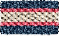 Wicked Good Lobster Rope Doormat - Handwoven All-Weather Outdoor Welcome Mat from Nautical Rope, 18x30 (Navy, Red, Light Tan)
