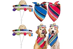 Party on, pooch! Celebrate Cinco de Mayo with this festive 4-piece dog costume set.