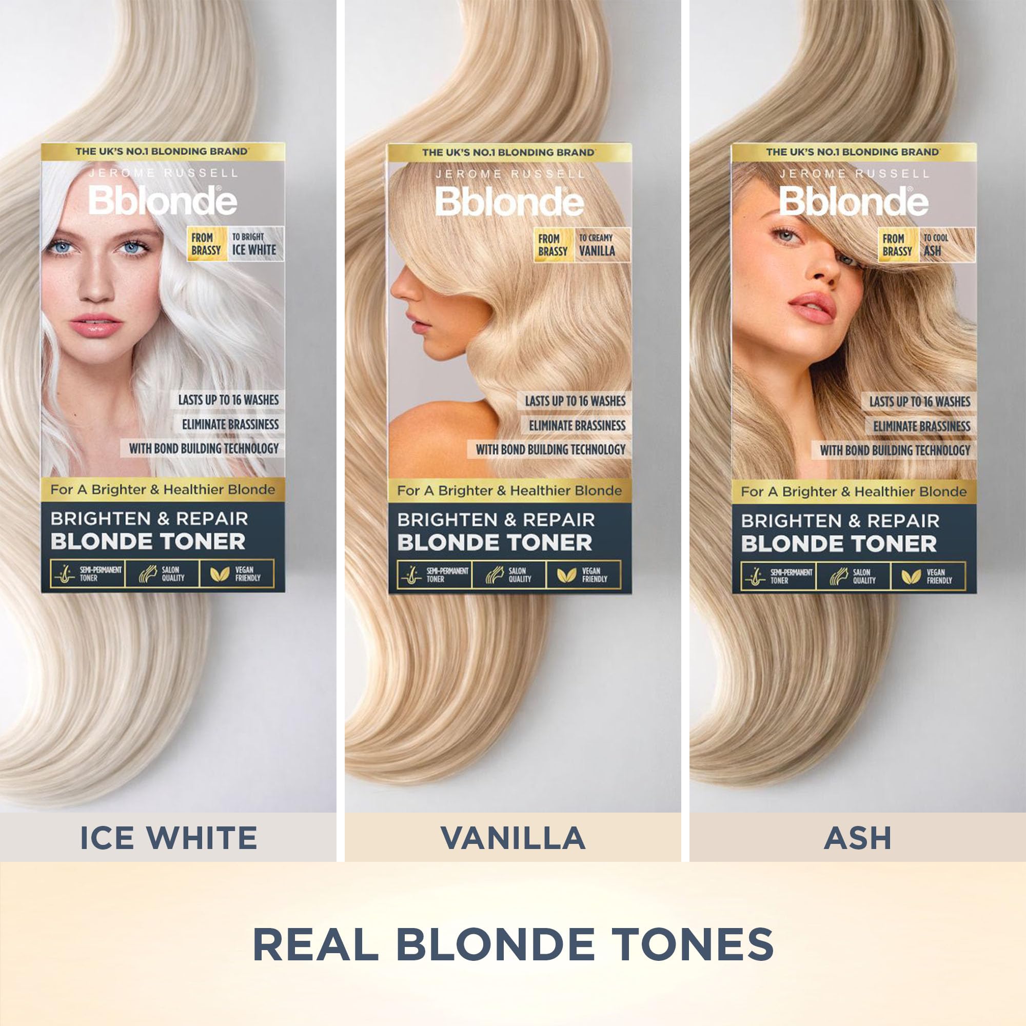 Jerome Russell Bblonde Ice White Semi-Permanent Hair Toner Kit