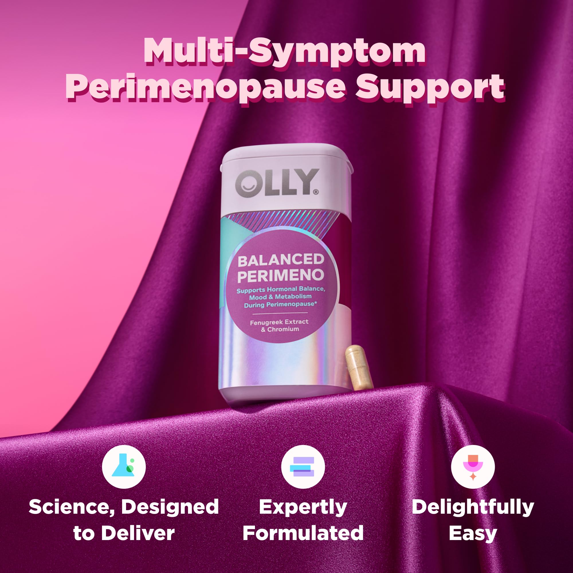 OLLY Balanced Perimenopause, 500 mg FenuSMART® Fenugreek Extract - 30 Count — Amazon image 4