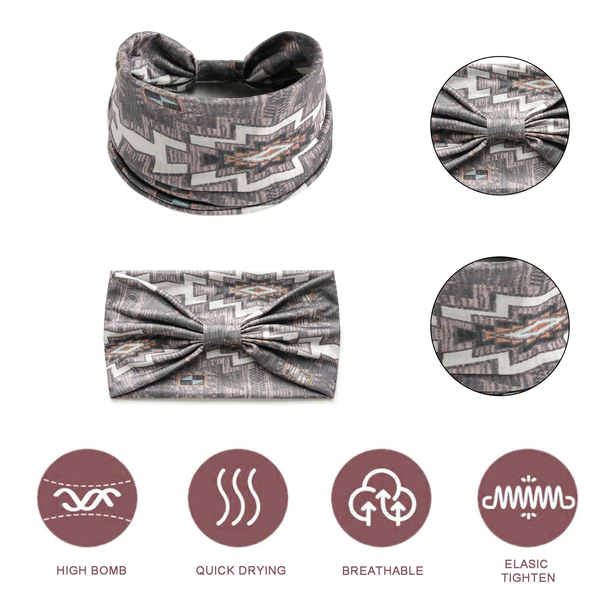 Boho opaski na głowę dla kobiet modne opaski do włosów rozciągliwe turban knoted opaski na głowę joga bieganie opaska przeciwpotna elastyczna opaska stylowa owijana opaski akcesoria do włosów