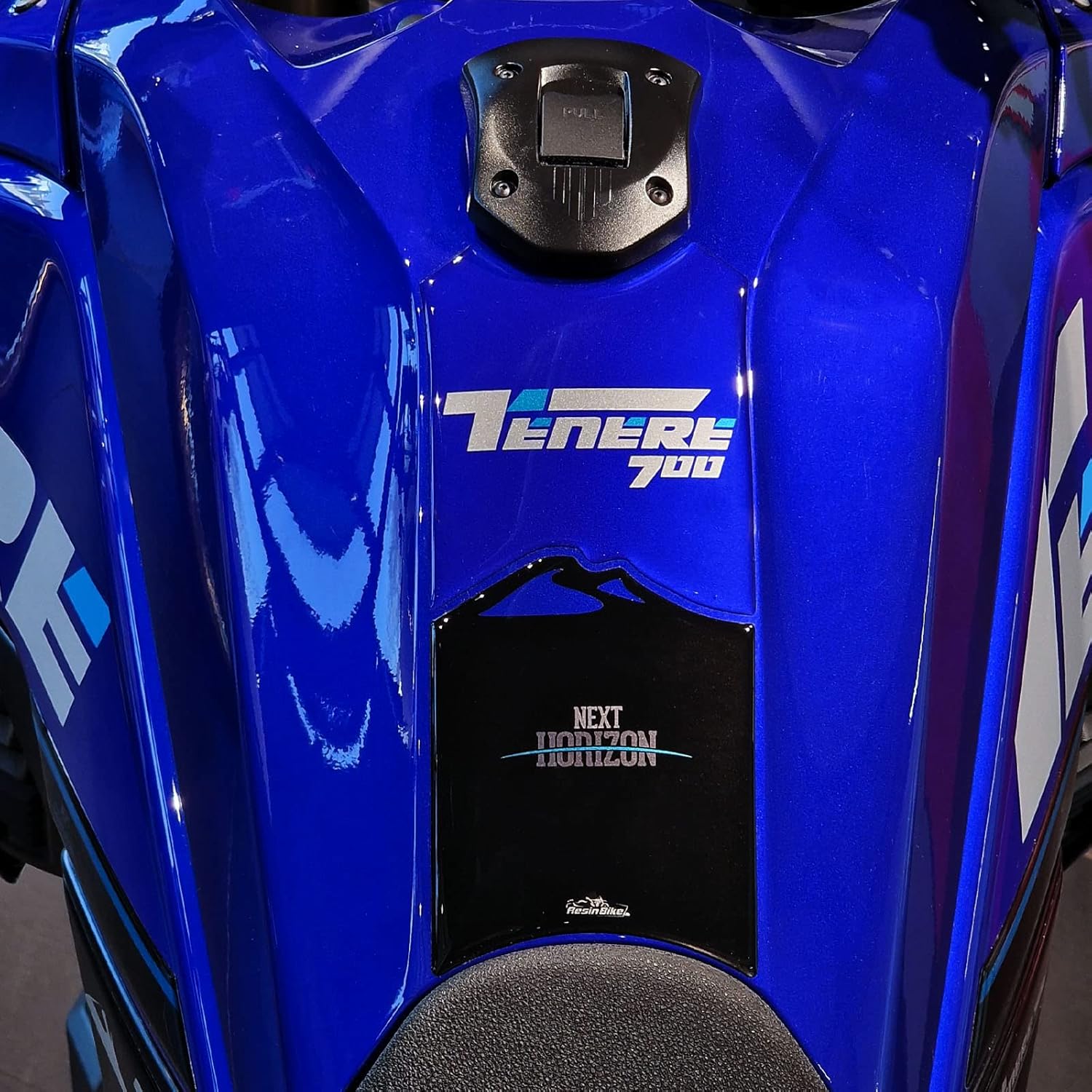 Motorcycle 3D Stickers Compatible with Yamaha Tenere 700 2023 2022 Icon Blue. Tank Protector Protection from Impact and Scratches. Resin Sticker - Made in Italy