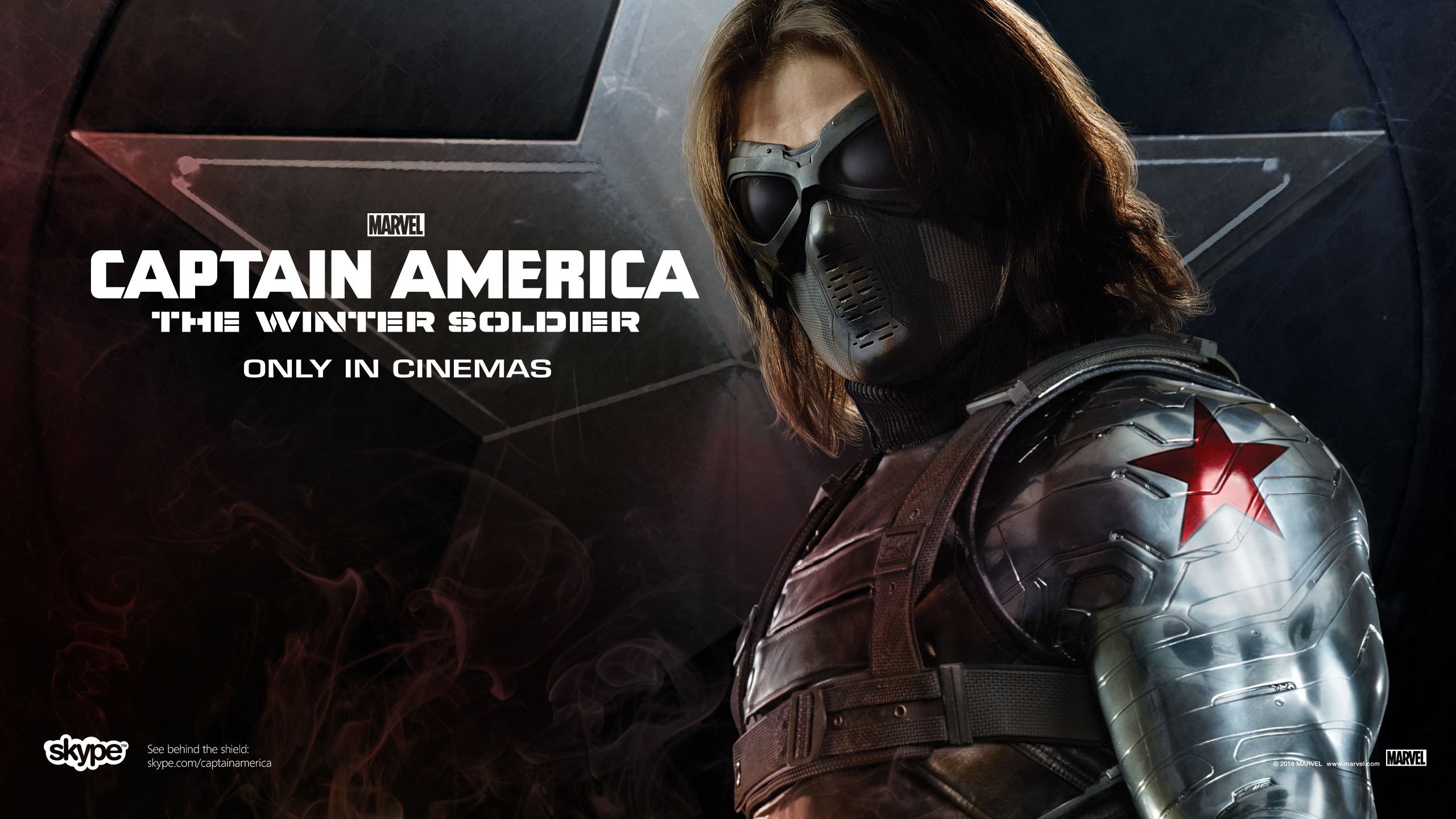 Bucky Captain America The Winter Soldier 2014 Movie Poster Thick |  Desertcart Seychelles, image size:2560x1440