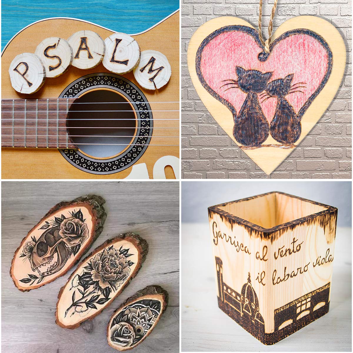 Wood Burning Kit - 95 Pcs for Beginners & Professionals -7