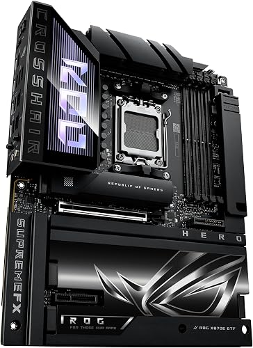 ASUS ROG Crosshair X870E Hero AMD ATX Motherboard, 18+2+2 Power Stages, DDR5, PCIe 5.0 Next-Gen GPU Support, Five M.2, Wi-Fi 7, USB4, AI Overclocking - 3