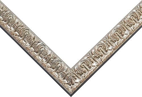 Miniatura 5 de Marco de fotos de madera real plateada de 9 x 9 pulgadas de ancho de 1 pulgada  Profundidad del marco interior de 0.5 pulgadas  Marco de fotos