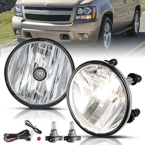 Miniatura 10 de Compatible con Chevy 07-14 Tahoe  07-13 Avalanche  07-14 Suburban 150007-13 Suburban 2500 Reemplazo del conjunto de faros delanteros halógenos de
