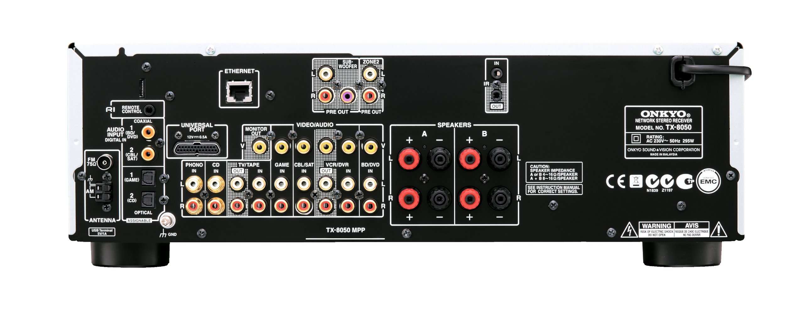 Onkyo TX-8050 Network Stereo Receiver (Internet Radio, DLNA, Apple