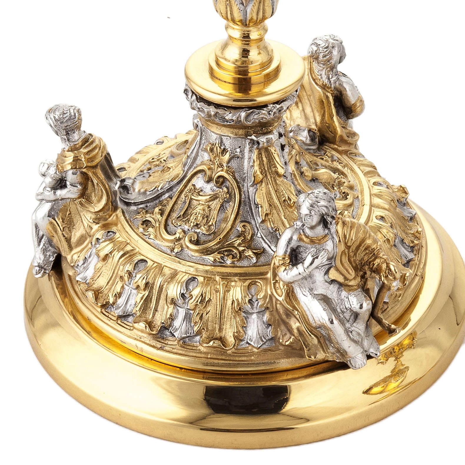 Holyart Chalice and Ciborium Putti, CiboriumCiborium Diameter: 13 cm|Ciborium Height: 30 cm|Chalice Capacity: 300 ml|Chalice Cup Diameter: 8 cm|Chalice Height: 28 cm