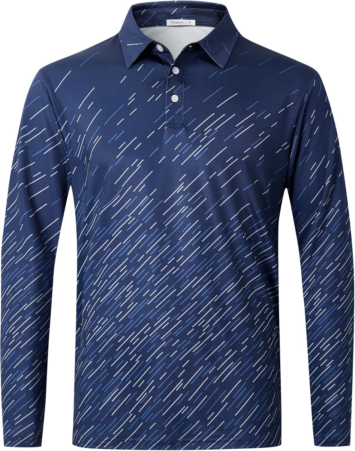 zeetoo Long Sleeve Polo Shirts for Men Golf Polo Collared Shirts Performance Athletic Casual Golf Shirts