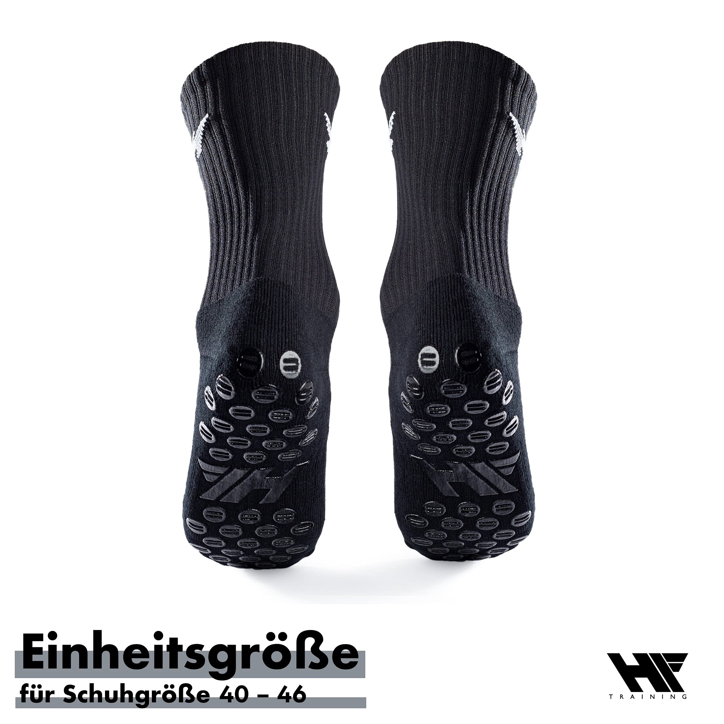 Rutschfeste Fußball Socken mit gummierten Noppen (Unisex) - Fussball-Socken mit Grip für Damen & Herren - Anti-Rutsch Fußballsocken lang - Sportsocken atmungsaktiv