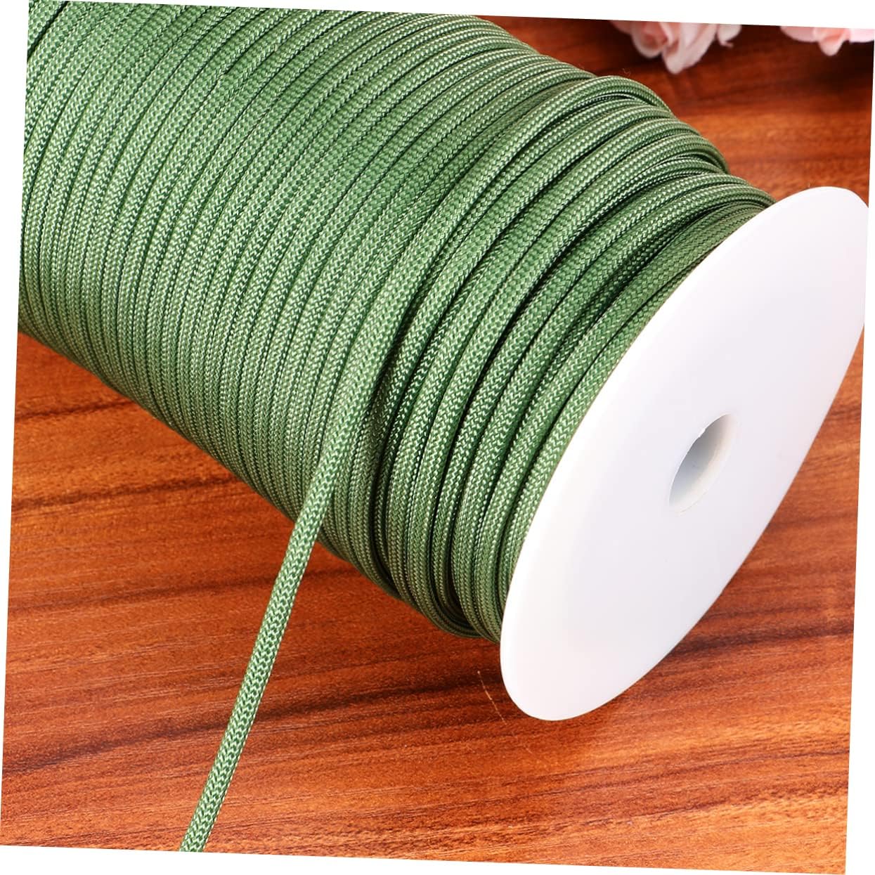 VICASKY 1roll High-Strength Parachute Rope Nine-core Nylon for Camping Tents and Outdoor Use Army Green Clothesline Rope for Versatile Applications
