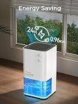 EasyAcc® Dehumidifiers, 40 oz Water Tank, (450sq ft) Quiet Dehumidifiers for RV Bedroom Bathroom Closet Auto Shut off 1200ml Small Dehumidifier with Handle, 7 Lights for Closets Trailer