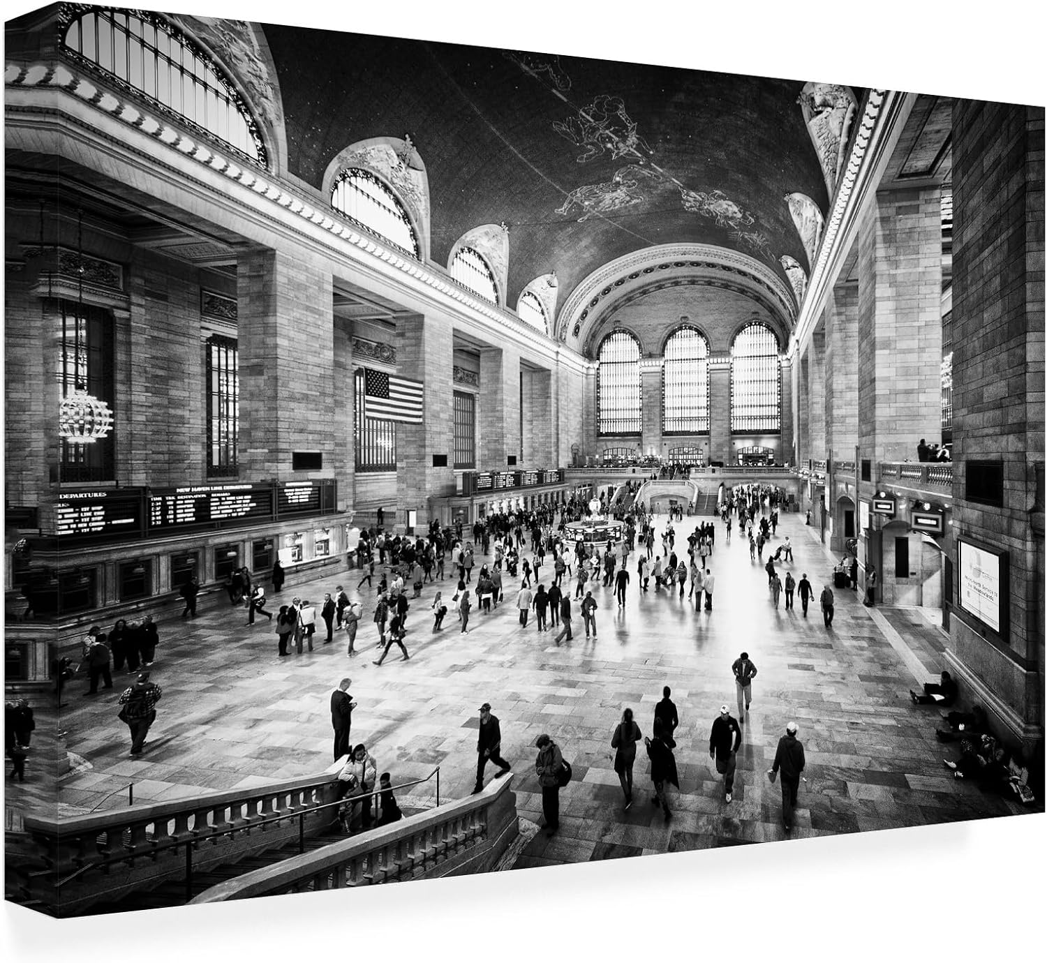 Wrapped Canvas Wall Art - Philippe Hugonnard 'Grand Central Terminal NYC' Wall Art for Living Room, Bedroom, or Office Décor - 16x24