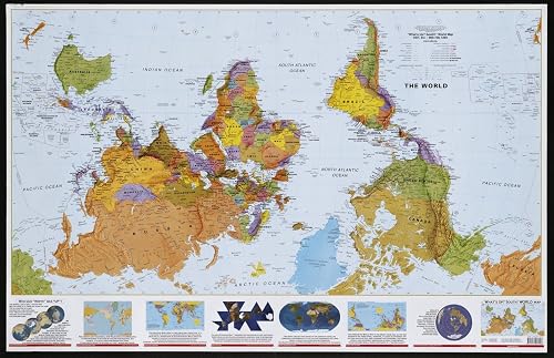 What's Up? South! 36x56 inch; laminated map