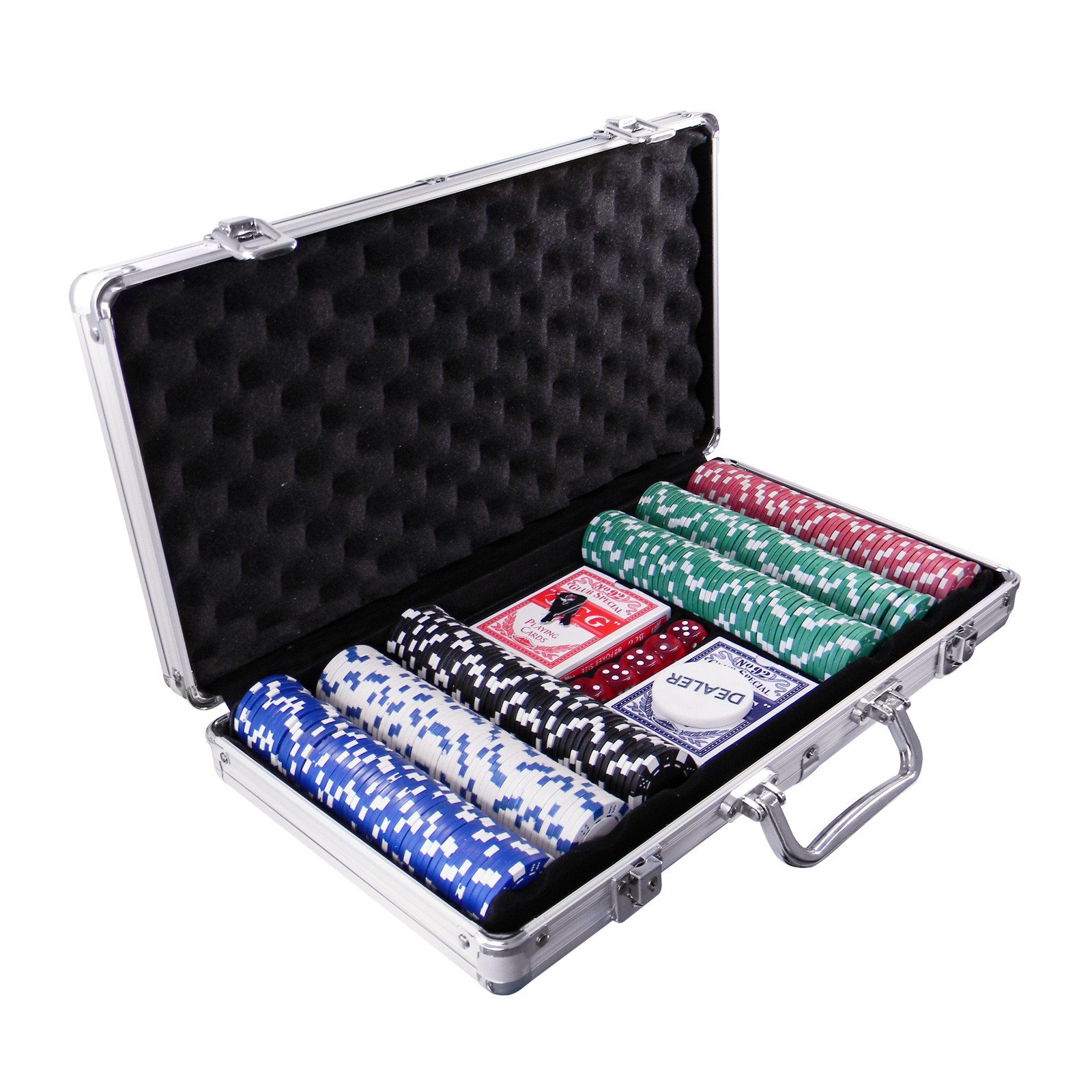Eaxus® Edles Pokerset im Alukoffer - Pokerkoffer Royal Flush 300 Chips, inkl. Kartendecks