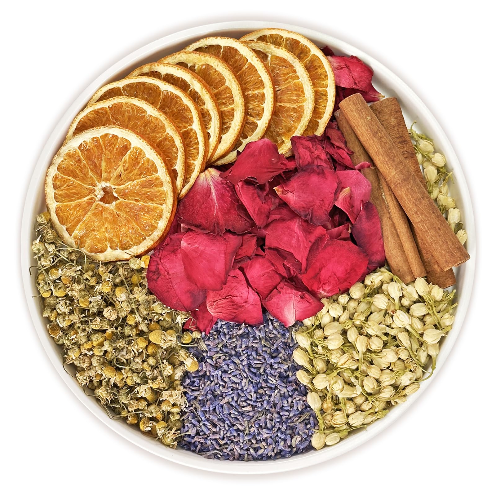 Potpourri Simmering, Sweet Dreams Stovetop Potpourri with Jasmine, Lavender, Rose, Orange, Chamomile and Cinnamon, Simmer Pot Ingredients for Home Fragrance, Housewarming, Hostess Gift