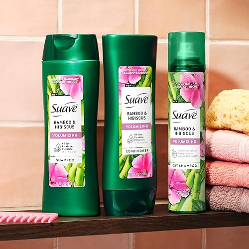 Miniatura 6 de Suave Acondicionador voluminizador de bambú e hibisco, para cabello fino y plano, sistema probado en salón para aumentar el volumen y el cuerpo del