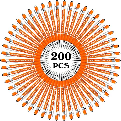 Miniatura 98 de Bolígrafos personalizados a granel grabados personalizados con punta de lápiz capacitivo, bolígrafos personalizados de tinta negra, regalos