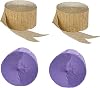 K-Kraft USA-Made Purple Crepe Paper Streamers French Violet  Gold Metallic
