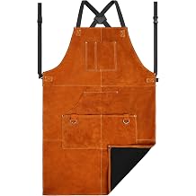 Leather Welding Apron with Lining Heavy Duty Protection