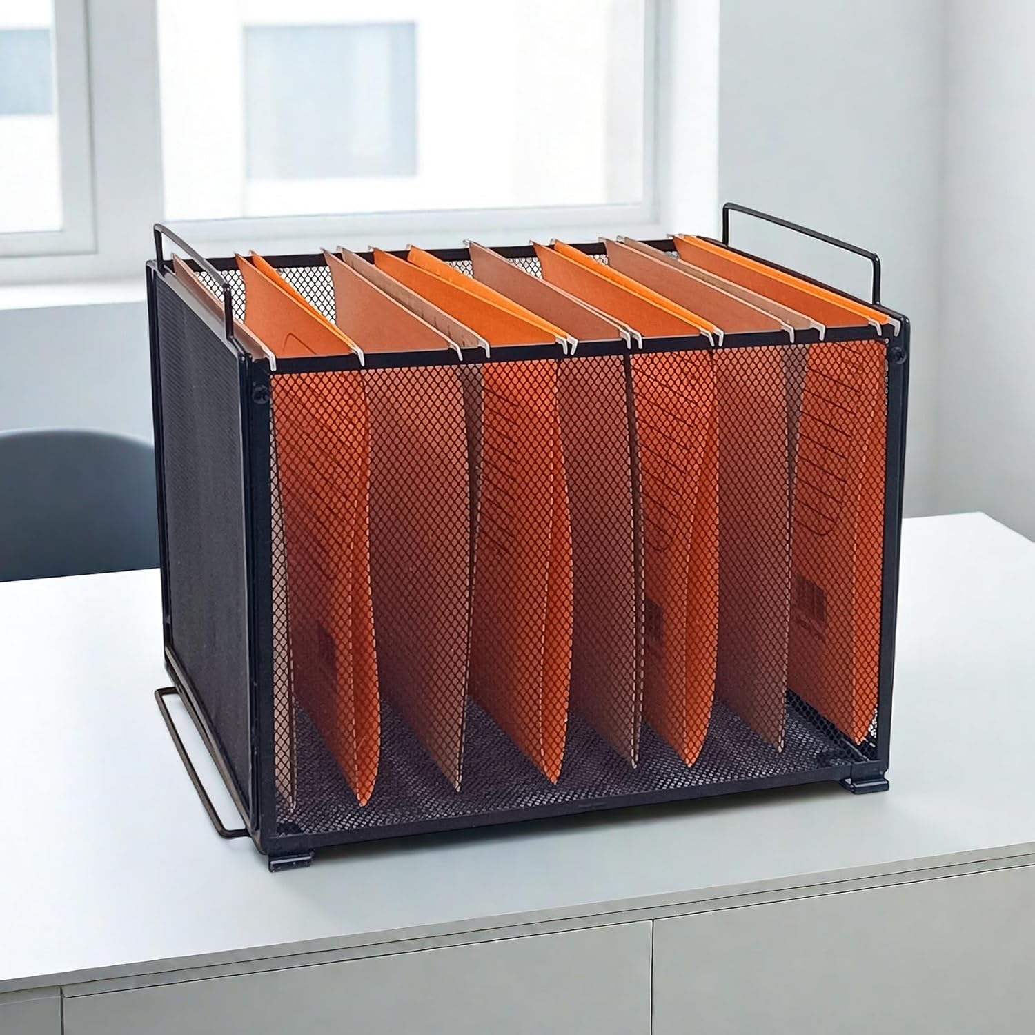 2 Pack Metal Hanging File Organizer & Stackable File Crate – Optimize Your Filing Systems
