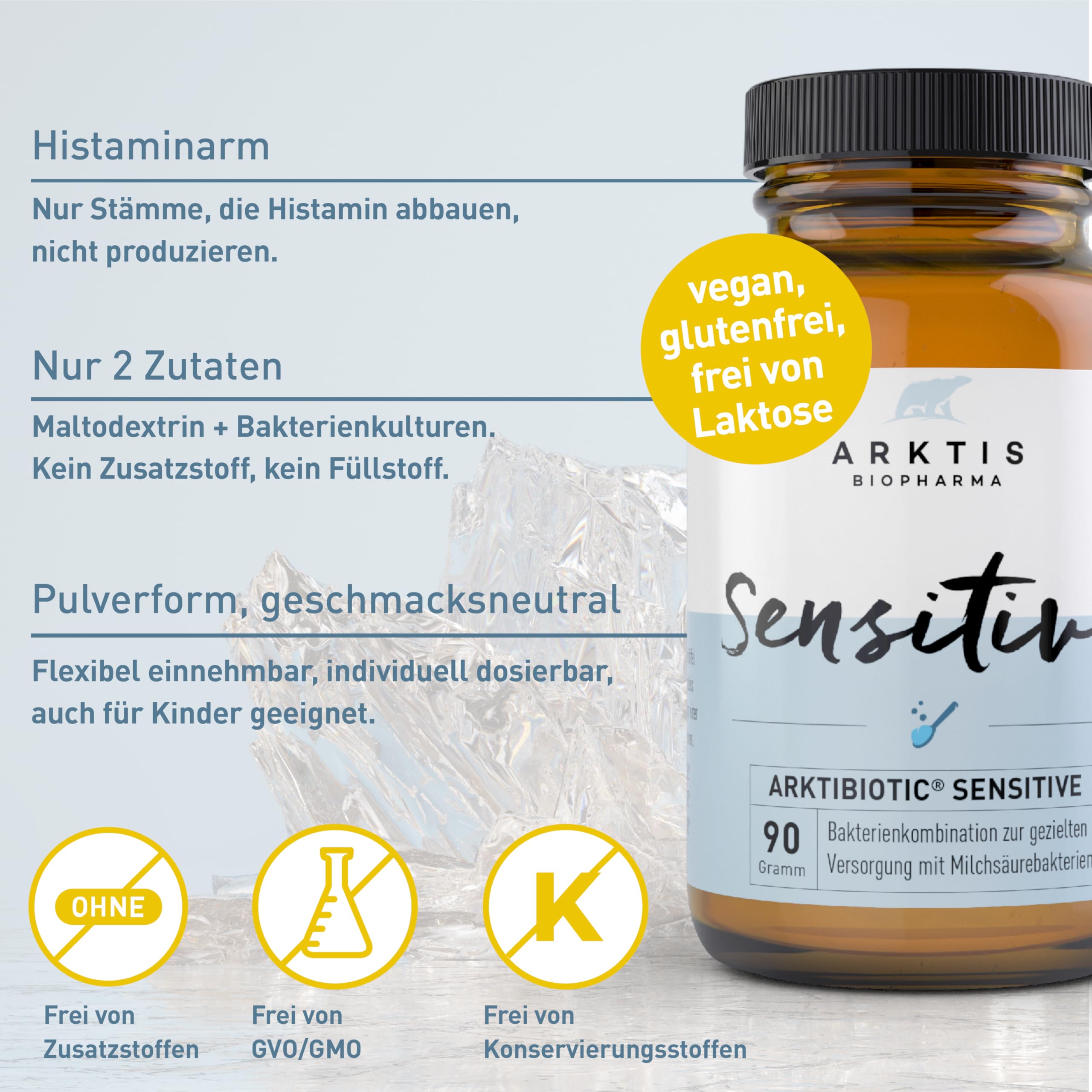 Arktibiotic Sensitive Probiotika bei Histaminintoleranz 90g