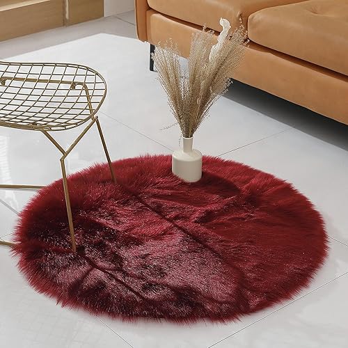 Miniatura 129 de Alfombra de piel sintética de piel de oveja, esponjosa, esponjosa, color negro, de 3 x 4 pies, para dormitorio, mesita de noche, suelo, sala