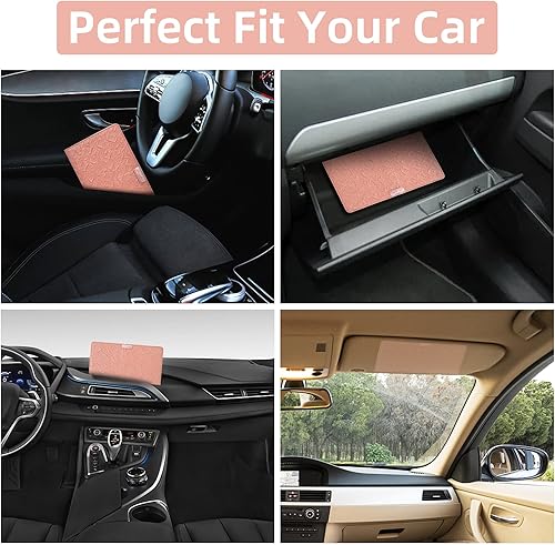 Miniatura 6 de XROZRK Organizador de guantera de vehículo, soporte de tarjeta de registro y seguro de automóvil, soporte de documentos de cuero para automóvil,